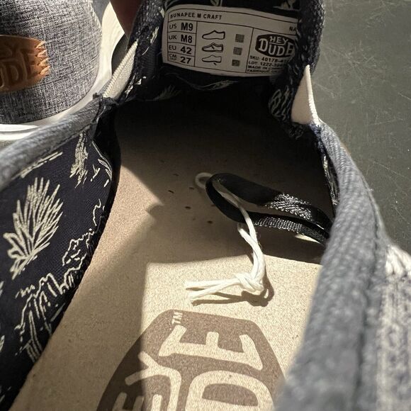 Hey Dude Sunapee M Craft Men's 9 Blue Slip On Comfort Sneakers - Picture 10 of 10